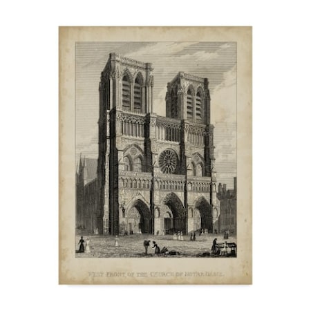 A. Pugin 'West Front Notre Dame' Canvas Art,18x24
